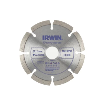 Irwin Diamantzaagblad Voor Haakse Slijper Ø115 Mm. Voor Steen. 3 Irwin Diamantzaagblad Voor Haakse Slijper Ø115 Mm. Voor Steen.