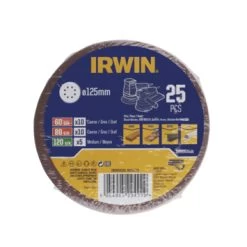 Irwin Schuurschijf Rond Ø125 Mm Zelfhechtend K60/K80/K120/K180, 25 Stuks 6 Irwin Schuurschijf Rond Ø125 Mm Zelfhechtend K60/K80/K120/K180, 25 Stuks -IRWIN Winkel 123 419