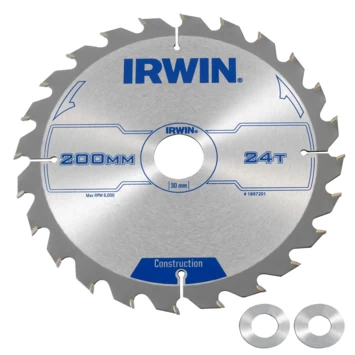 Irwin Cirkelzaagblad 200x30,20&16mm 24t 4 Irwin Cirkelzaagblad 200x30,20&16mm 24t - Afbeelding 2