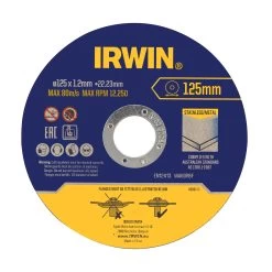 Irwin Pro Doorslijpschijven Ø125 Mm. Dikte 1.2 Mm. Voor Metaal. 10 Stuks In Blik. -IRWIN Winkel 41 19