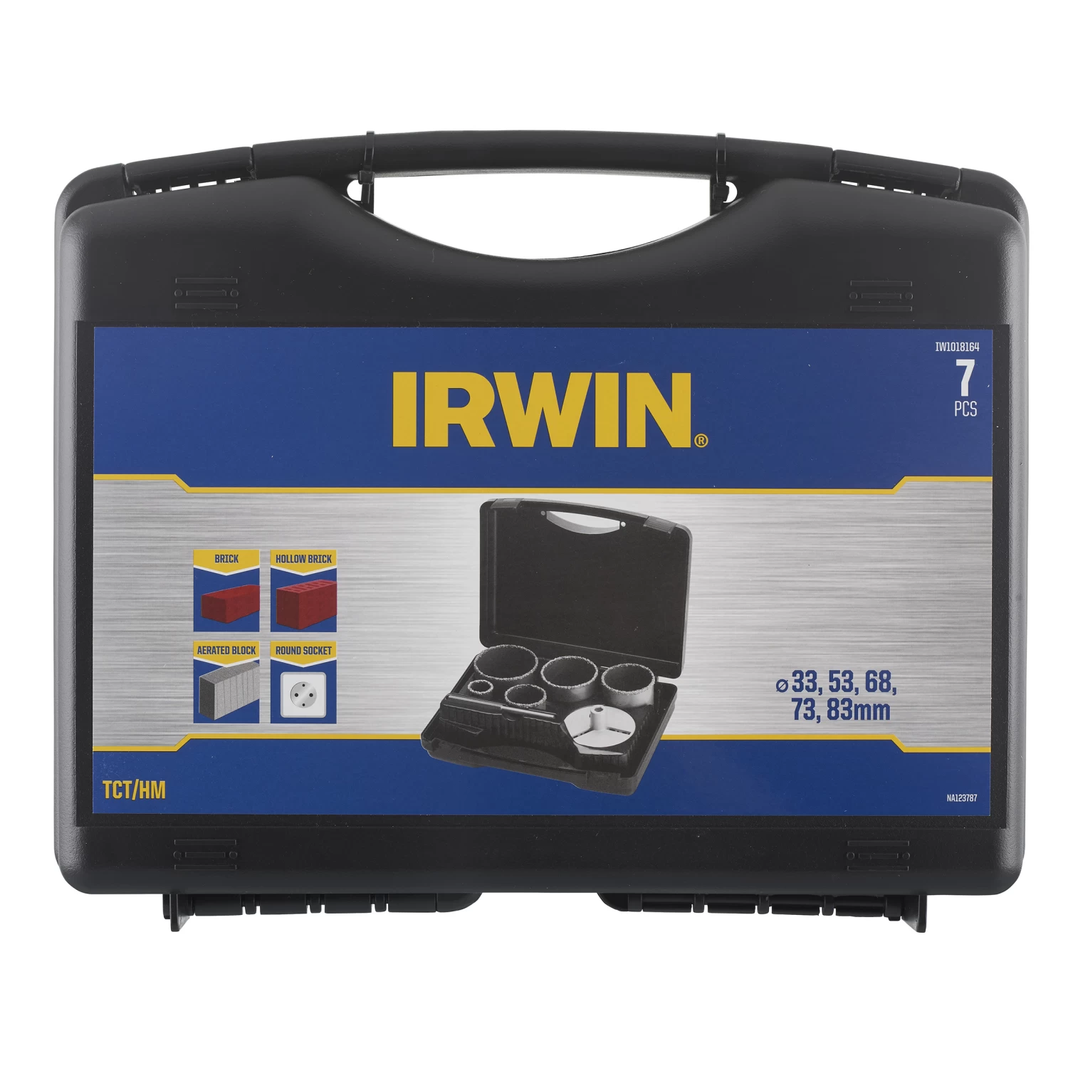 Irwin TCT Gatzagenset Voor Steen 5-delig Ø33/53/68/73/83mm. Inclusief Booradapter. 4 Irwin TCT Gatzagenset Voor Steen 5-delig Ø33/53/68/73/83mm. Inclusief Booradapter. - Afbeelding 2