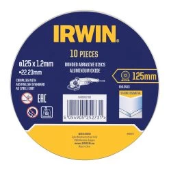 Irwin Pro Doorslijpschijven Ø125 Mm. Dikte 1.2 Mm. Voor Metaal. 10 Stuks In Blik. -IRWIN Winkel 41 20