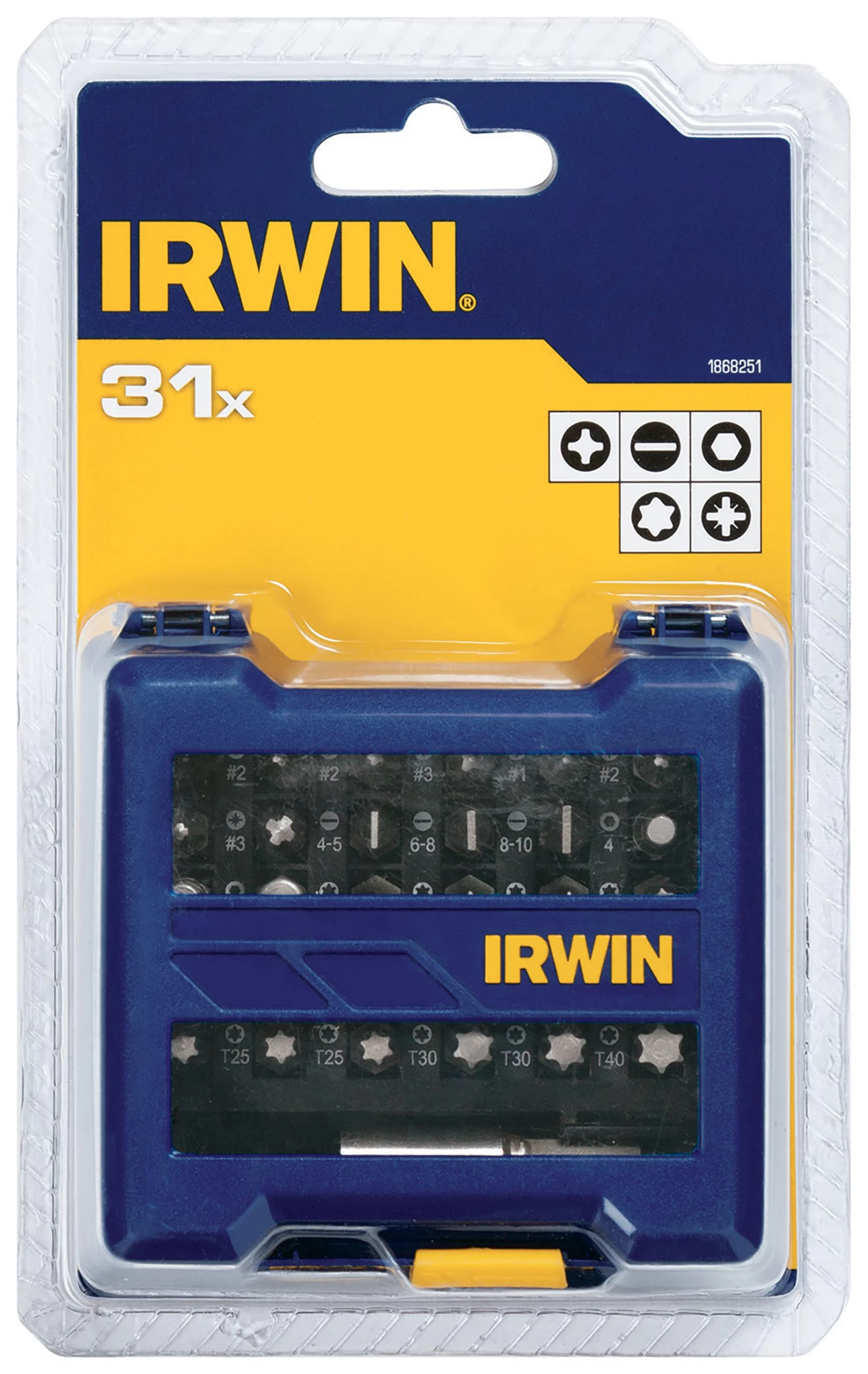 Irwin Schroefbitset Compact. PH/PZ/Torx/sleuf/inbus 25 Mm 31-delig. Inclusief Schroefbithouder. 6 Irwin Schroefbitset Compact. PH/PZ/Torx/sleuf/inbus 25 Mm 31-delig. Inclusief Schroefbithouder. - Afbeelding 4
