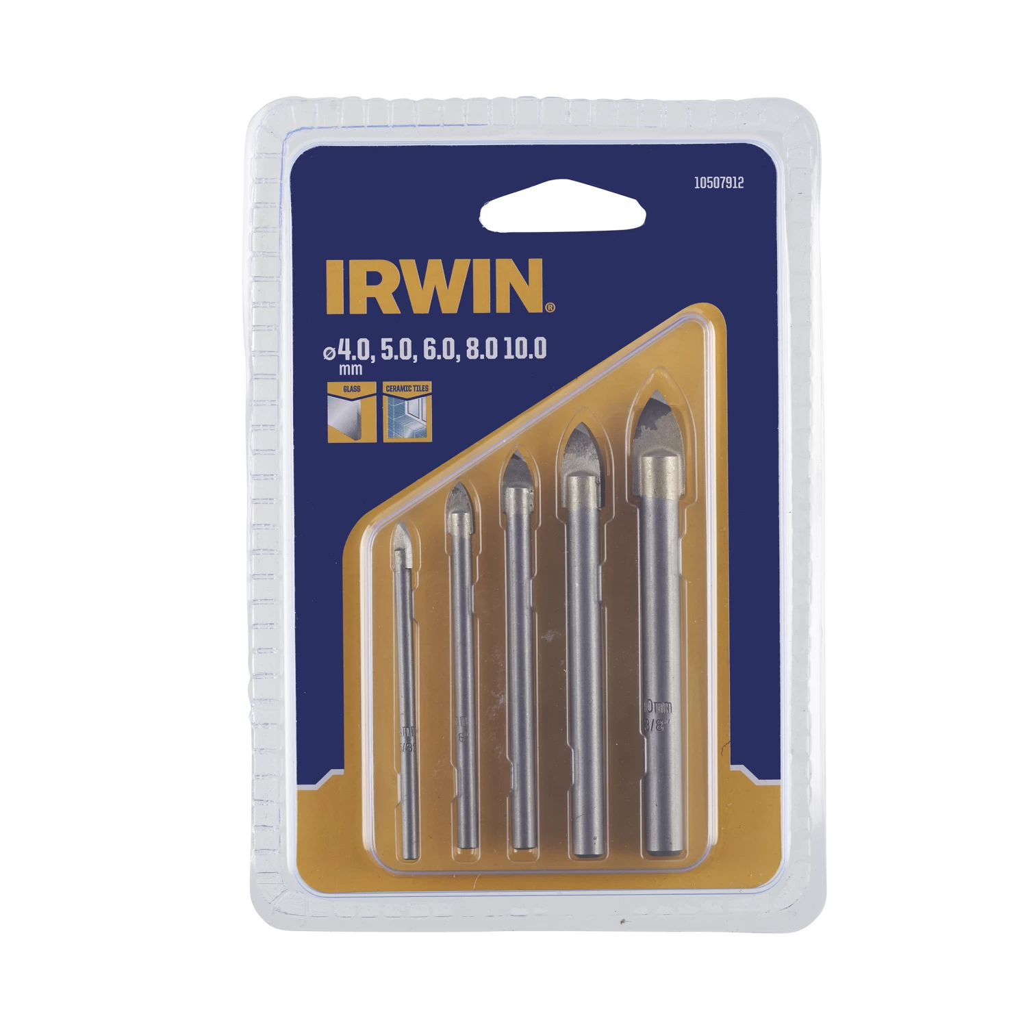 Irwin Tegel- En Glasborenset 5-delig Ø4-11 Mm. 4 Irwin Tegel- En Glasborenset 5-delig Ø4-11 Mm. - Afbeelding 2