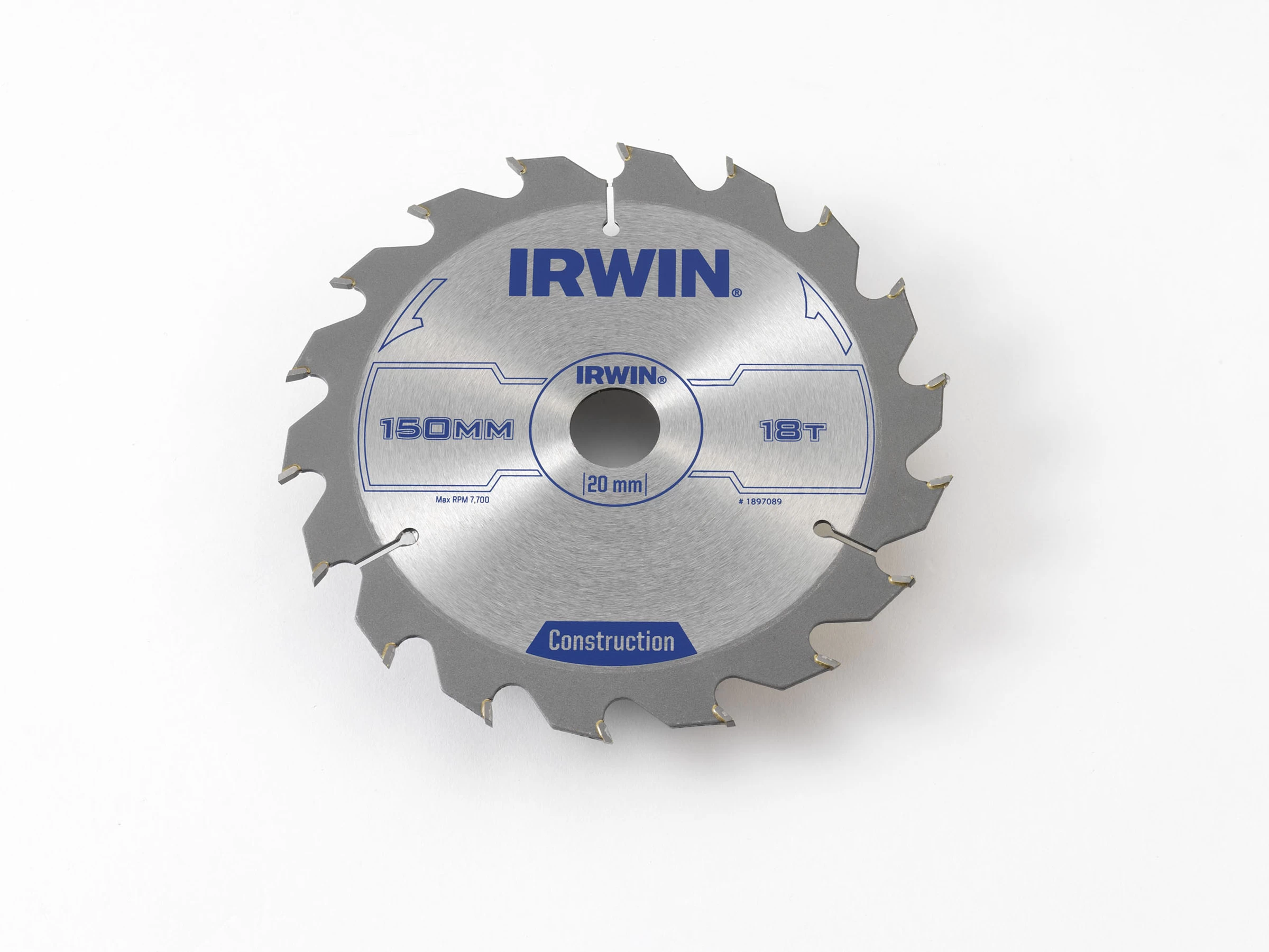 Irwin Cirkelzaagblad Ø150 Mm Met Asgat 20mm, Vertanding 18T 3 Irwin Cirkelzaagblad Ø150 Mm Met Asgat 20mm, Vertanding 18T
