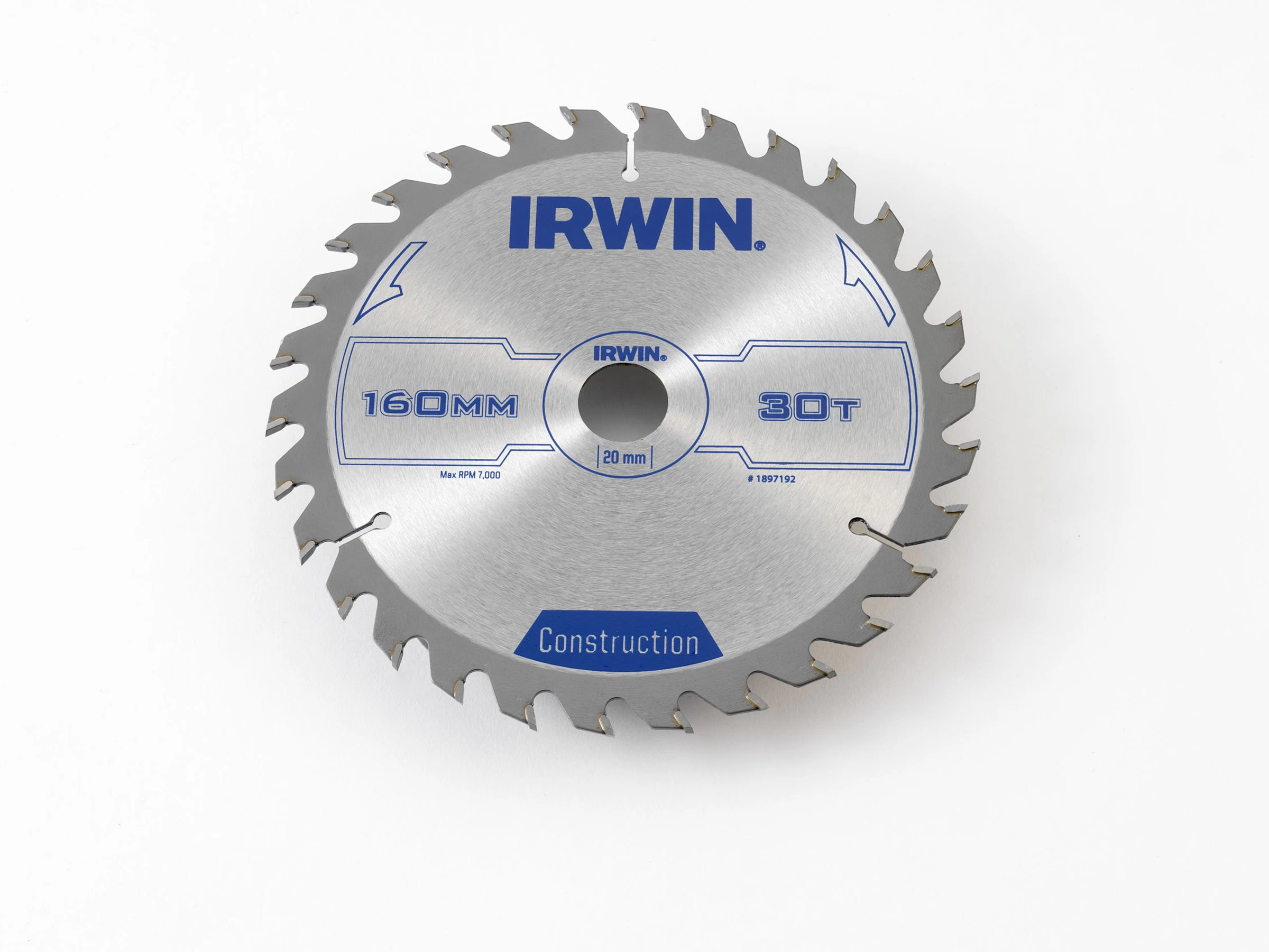 Irwin Cirkelzaagblad Ø160 Mm Met Asgat 20mm, Vertanding 30T 3 Irwin Cirkelzaagblad Ø160 Mm Met Asgat 20mm, Vertanding 30T