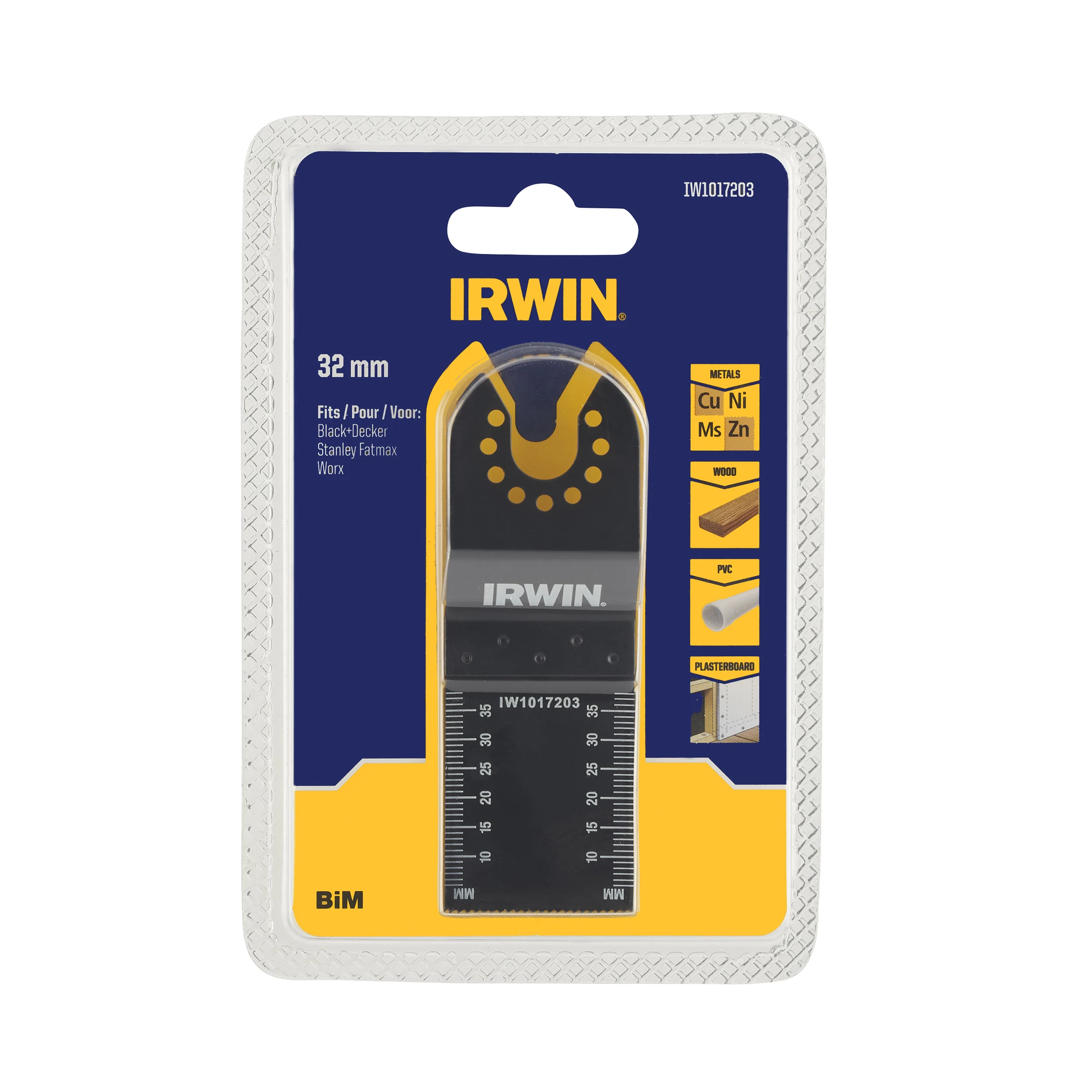Irwin Invalzaagblad 32 X 40 Mm Bi-metaal Voor Hout En Metaal. Geschikt Voor B+D Multitool MT300KA. 4 Irwin Invalzaagblad 32 X 40 Mm Bi-metaal Voor Hout En Metaal. Geschikt Voor B+D Multitool MT300KA. - Afbeelding 2
