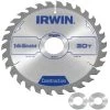 Irwin Cirkelzaagblad Ø165 Mm. Inclusief Reduceerringen Waardoor Geschikt Voor Asgat 16, 20 En 30 Mm, Vertanding 30T