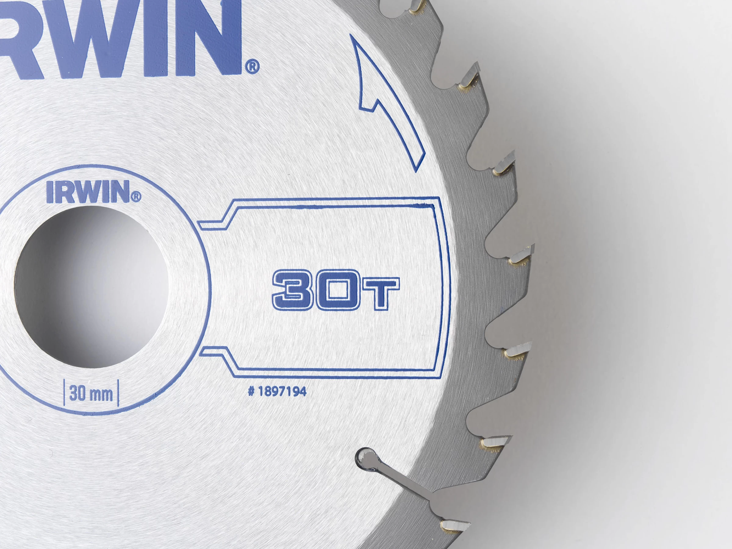 Irwin Cirkelzaagblad Ø165 Mm. Inclusief Reduceerringen Waardoor Geschikt Voor Asgat 16, 20 En 30 Mm, Vertanding 30T 4 Irwin Cirkelzaagblad Ø165 Mm. Inclusief Reduceerringen Waardoor Geschikt Voor Asgat 16, 20 En 30 Mm, Vertanding 30T - Afbeelding 2