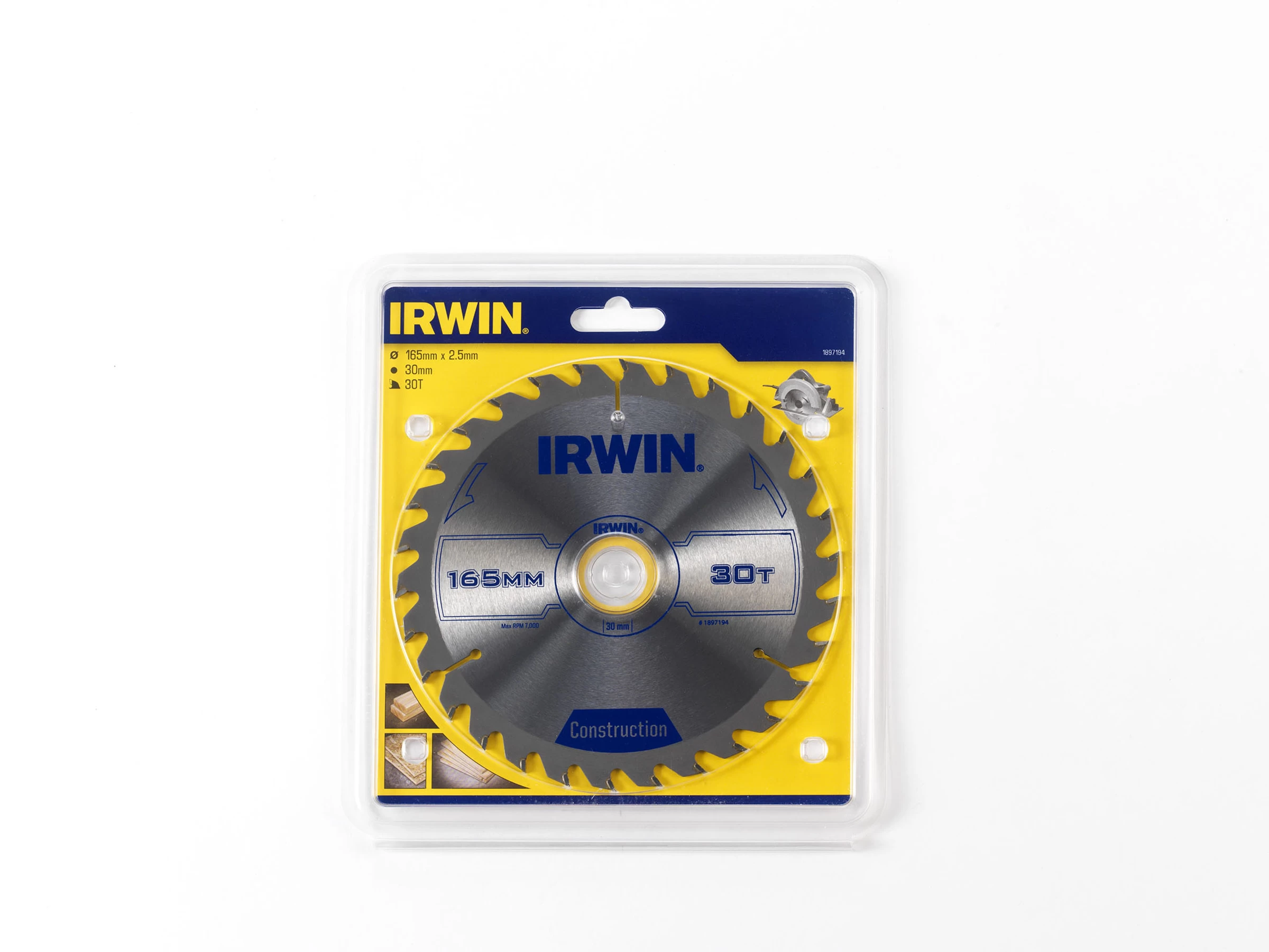 Irwin Cirkelzaagblad Ø165 Mm. Inclusief Reduceerringen Waardoor Geschikt Voor Asgat 16, 20 En 30 Mm, Vertanding 30T 5 Irwin Cirkelzaagblad Ø165 Mm. Inclusief Reduceerringen Waardoor Geschikt Voor Asgat 16, 20 En 30 Mm, Vertanding 30T - Afbeelding 3