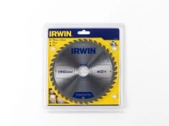 Irwin Cirkelzaagblad Ø190 Mm. Inclusief Reduceerringen Waardoor Geschikt Voor Asgat 16, 20 En 30 Mm, Vertanding 40T -IRWIN Winkel 41 75