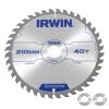 Irwin Cirkelzaagblad Ø210 Mm. Inclusief Reduceerringen Waardoor Geschikt Voor Asgat 16, 20 En 30 Mm, Vertanding 40T -IRWIN Winkel 41 76